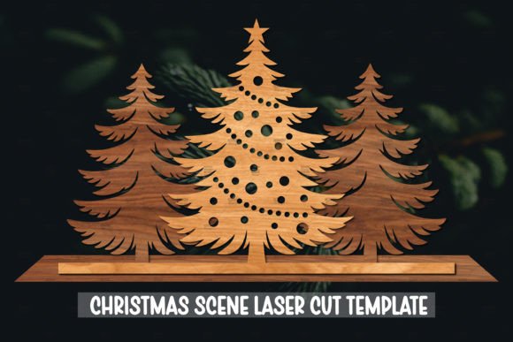 Christmas Scene Laser Cut SVG