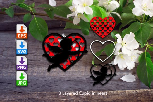 Cupid in Heart: A Digital Design Asset for Romantic Projects