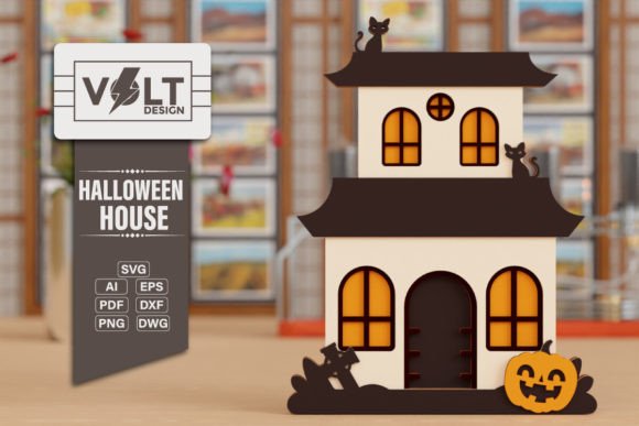 Halloween House 3D SVG Multilayered Cut: Elevating Digital Craft for Modern Creators