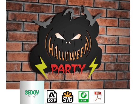 Laser Cut Creepy Halloween Sign 3D: Elevating Seasonal Decor with Precision Craftsmanship