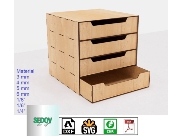 Laser Cut Organizer with 4 Drawers: A Comprehensive Evaluation