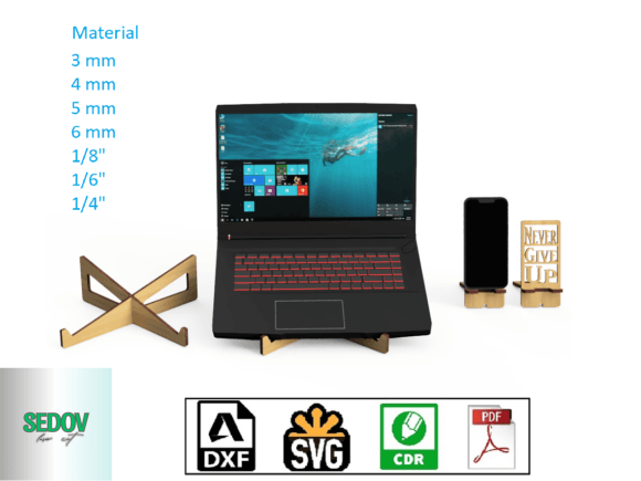 Laser Cut Set Laptop and Phone Stands: Elevating Your Mobile Workspace