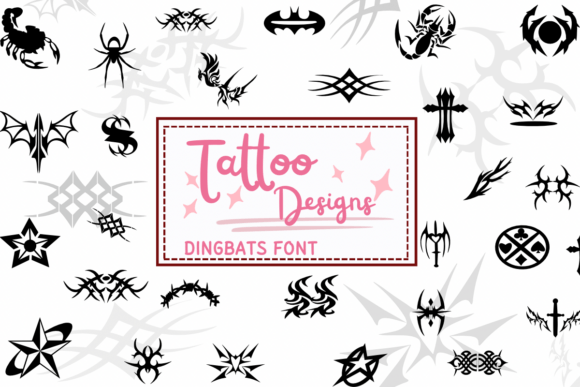 Tattoo Designs Dingbats Font