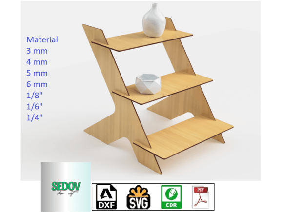 The Laser Cut 3 Tier Shelf Store Showcase: Redefining Portable Retail and Home Organization