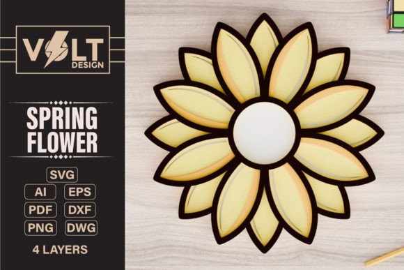 Transform Your Crafts with the Spring Flower 3D SVG Laser Cut Design